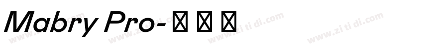 Mabry Pro字体转换